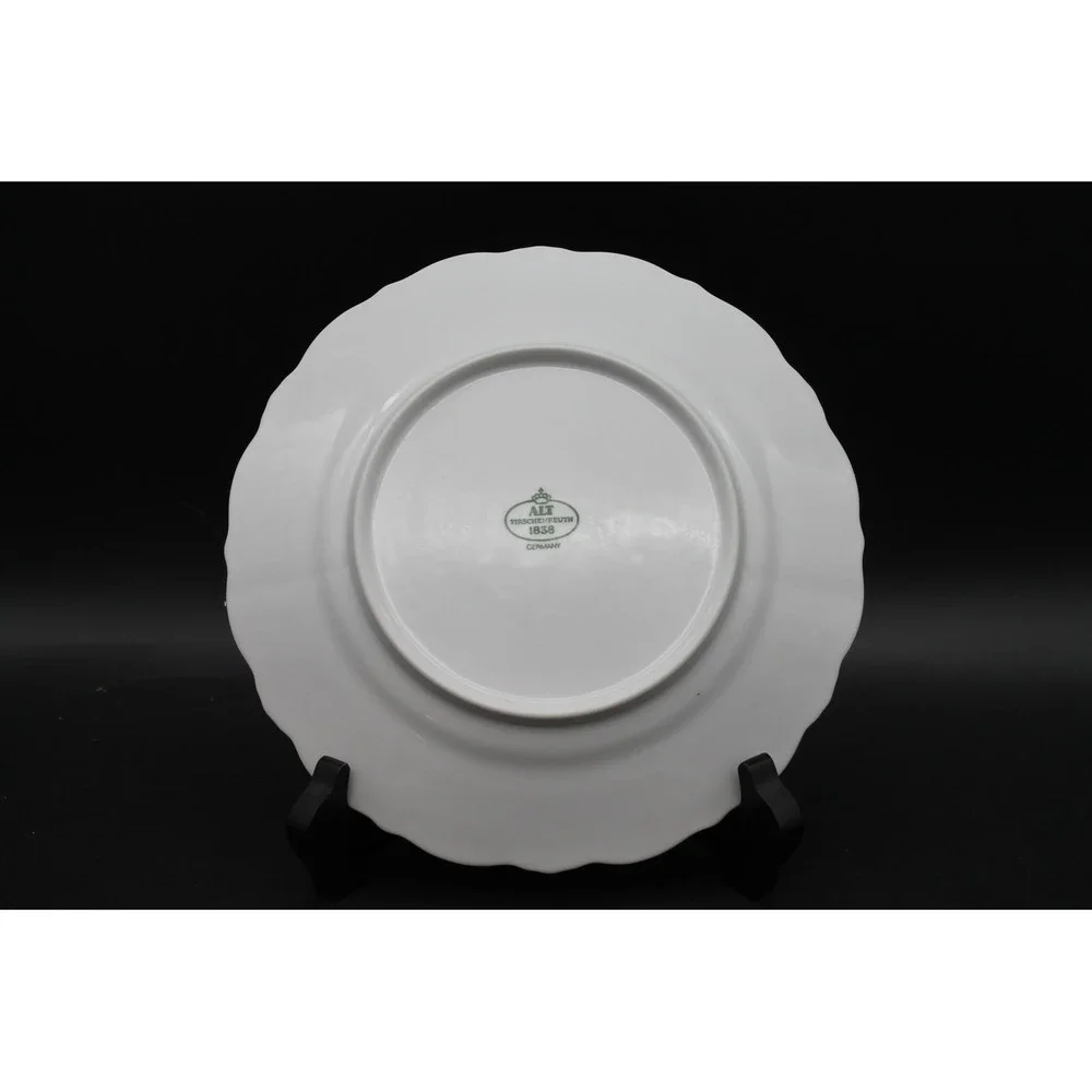 Vintage ALT Tirschenreuth Baronesse Germany White Porcelain Plates 8.25